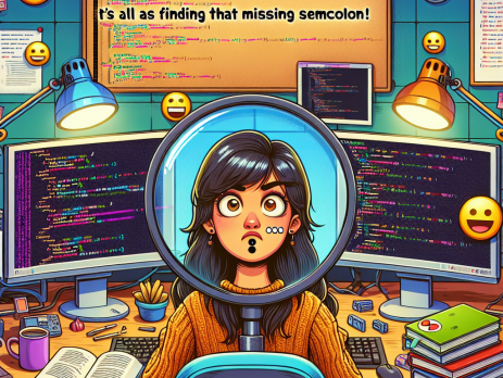 Life as a Programmer: It’s All About Finding That One Missing Semicolon! 😅🧐