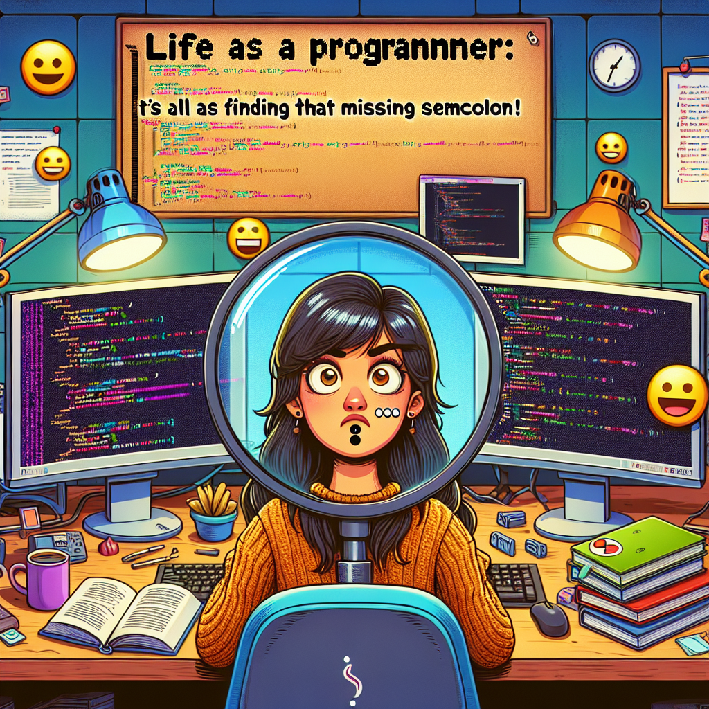 Life as a Programmer: It’s All About Finding That One Missing Semicolon! 😅🧐
